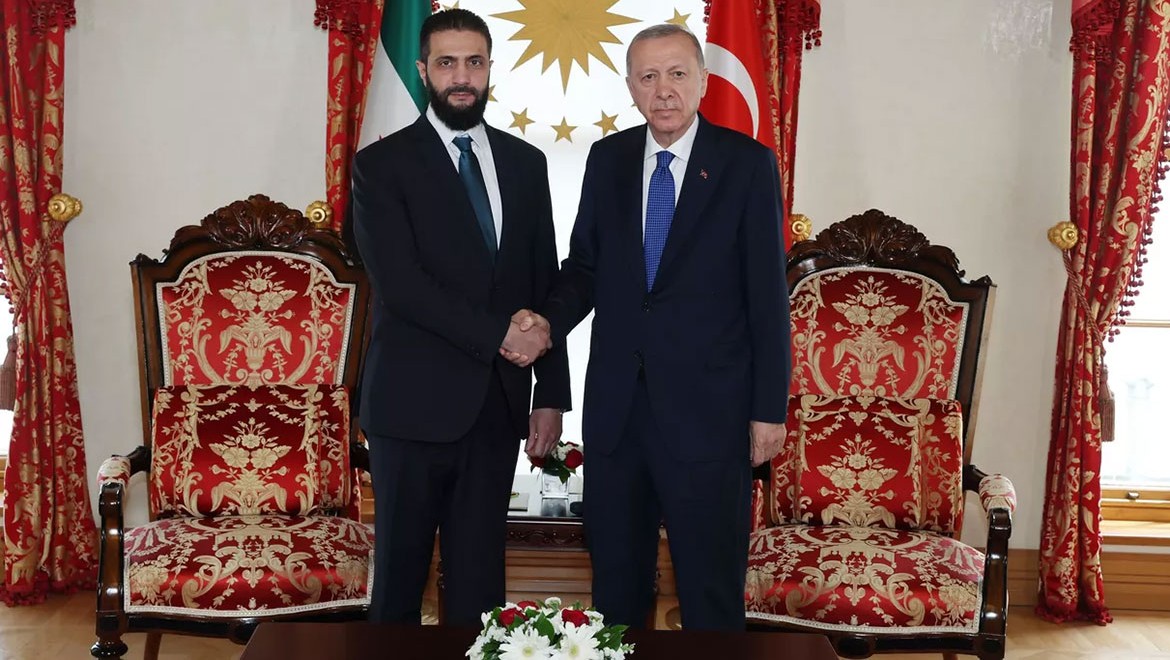 Cumhurbaşkanı Erdoğan, Şara ile görüştü