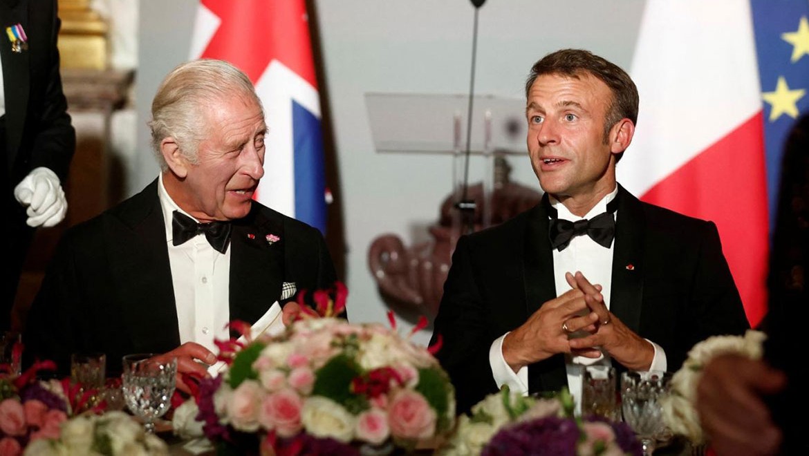 Macron'dan, Kral Charles'a 475 bin euro'luk yemek