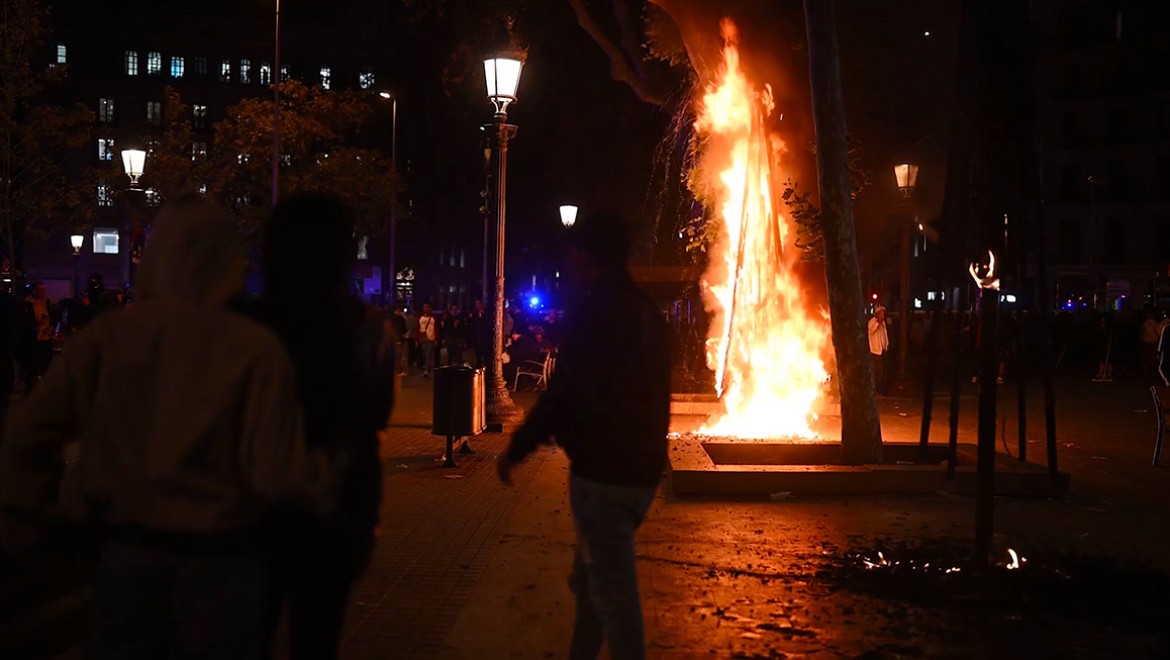 Barselona'da protestolara polis müdahale etti